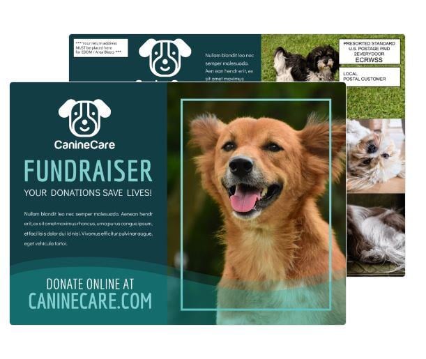 Example of postcard to remind people to donate -  missionprint.com  